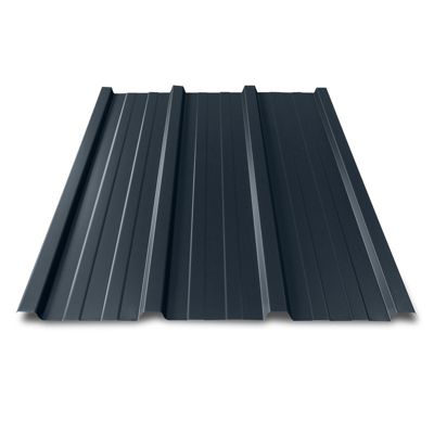 Tôle bac acier 0.50 mm prélaquée multiusage ELDA Gris Anthracite RAL 7016 1250 x 840 mm 1.00 m²