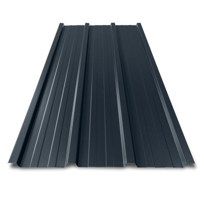 Tôle bac acier 0.50 mm prélaquée multiusage ELDA Gris Anthracite RAL 7016 2100 x 840 mm 1.76 m²