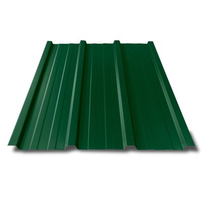 Tôle bac acier 0.50 mm prélaquée multiusage ELDA Vert RAL 6005 1250 x 840 mm 1.00 m²