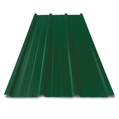 Tôle bac acier 0.50 mm prélaquée multiusage ELDA Vert RAL 6005 2100 x 840 mm 1.76 m²