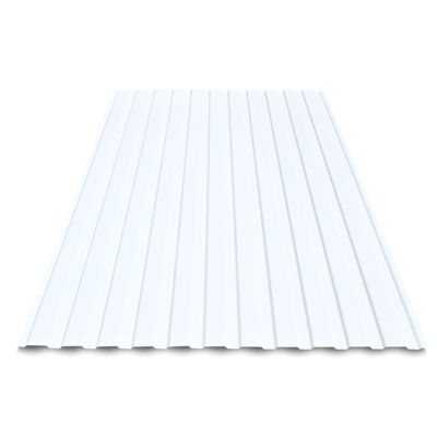 Tôle nervurée acier laqué blanc multiusage 2100X1100 mm NEO Blanc 901 2100 x 1100 mm 2.31 m²