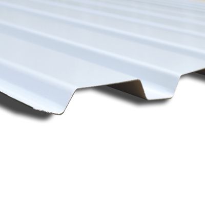 Tôle nervurée acier laqué blanc multiusage 2100X1100 mm NEO Blanc 901 ...