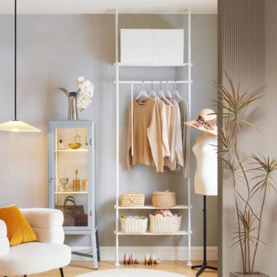 Télescopique Porte-vêtements Système de Penderie Télescopique, KLS07-W, SoBuy