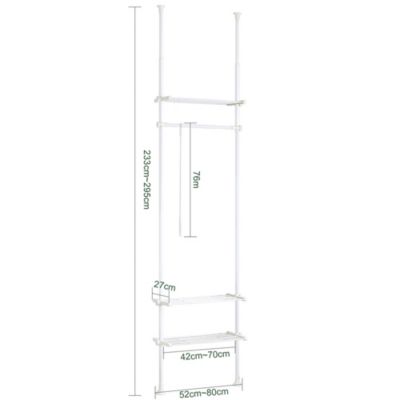 Télescopique Porte-vêtements Système de Penderie Télescopique, KLS07-W, SoBuy