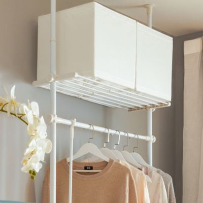 Télescopique Porte-vêtements Système de Penderie Télescopique, KLS07-W, SoBuy