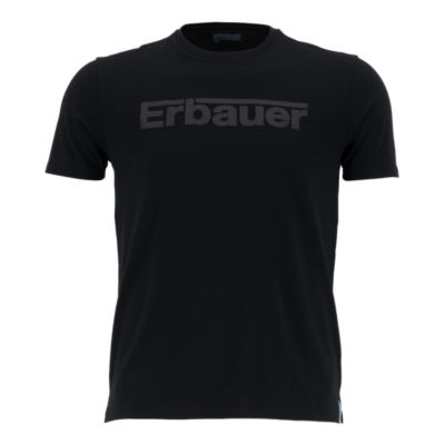 T-shirt de travail Erbauer noir taille L - tissu respirant et logo réfléchissant