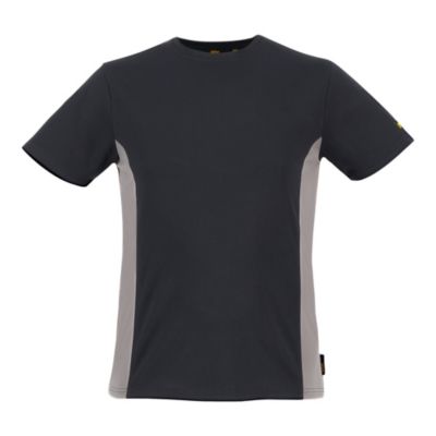 T-shirt manche courte Site Leckman gris/noir Taille L