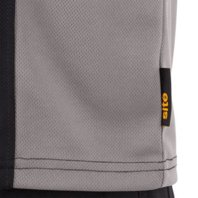 T-shirt manche courte Site Leckman gris/noir Taille XL