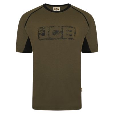 T-shirt manches courtes JCB Workwear D+J1-M kaki taille M 100 % coton 180 g/m²