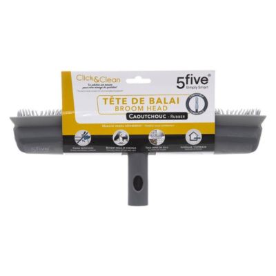 Tête de balai caoutchouc "Click & Clean" gris - 5five