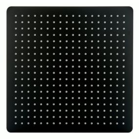 Tête de douche carrée, extra-plate en acier inoxydable DPG2001, 40x40cm, noir mat