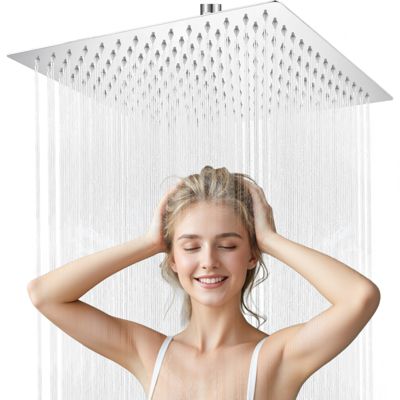 Tête de douche Inox Carrée 25cm Sofetiy Max Kit de douche