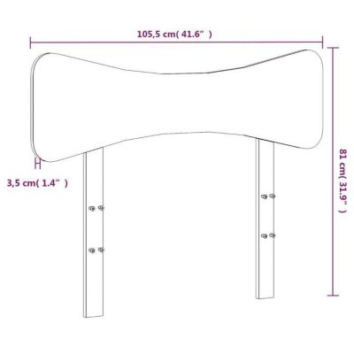 Tête de lit 100 cm bois massif de pin vidaXL