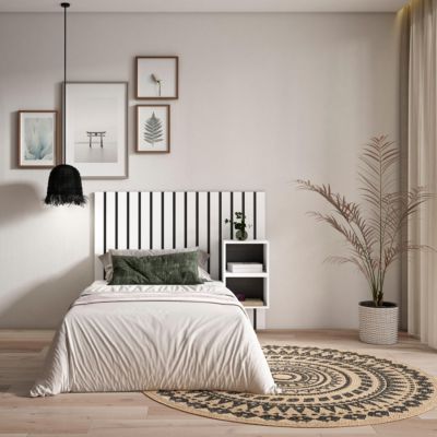 Tête de lit 133x107x3cm Lit de 80-90-110cm couleur blanc