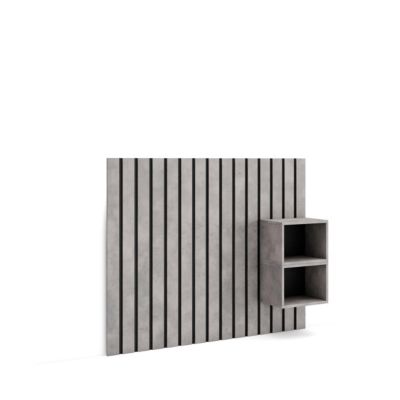 Tête de lit 133x107x3cm Lit de 80-90-110cm couleur gris ciment