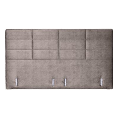 Tête de lit 180 cm rembourrée en tissu velours marron taupe - BRANDON
