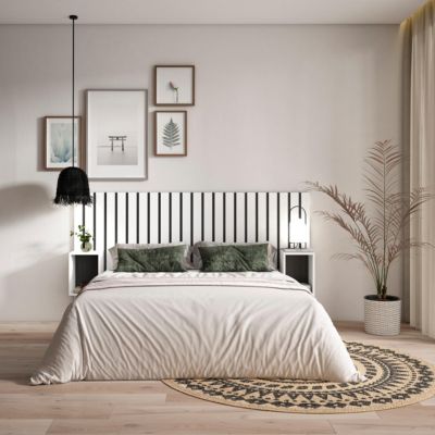 Tête de lit 196x107x3cm Lit de 120-135-140cm couleur blanc