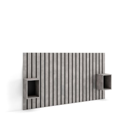 Tête de lit 196x107x3cm Lit de 120-135-140cm couleur gris ciment