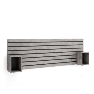 Tête de lit 214x70x3cm Lit 120-135-140-150-160cm couleur gris ciment