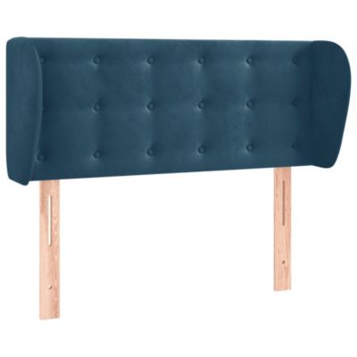 Tête de lit avec oreilles Bleu foncé 103x23x78/88 cm Velours vidaXL