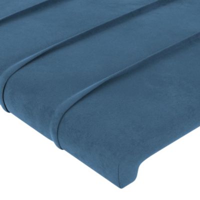 Tête de lit avec oreilles Bleu foncé 147x23x78/88 cm Velours vidaXL