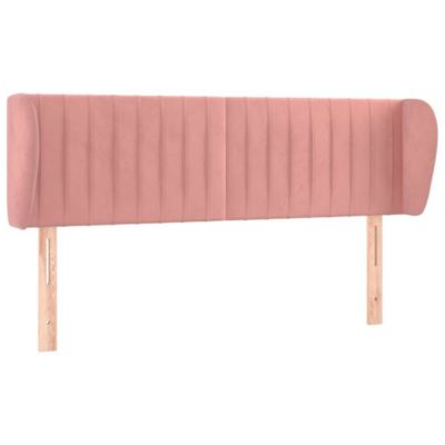 Tête de lit avec oreilles Rose 147x23x78/88 cm Velours vidaXL