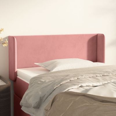 Tête de lit avec oreilles Rose 93x16x78/88 cm Velours vidaXL
