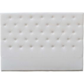 Tête de lit capitonnée "Déco"  149 cm  Blanc  En PVC