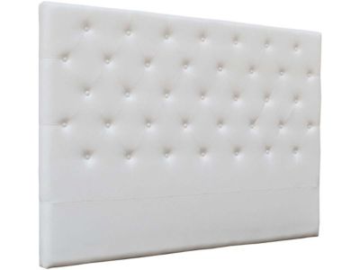 Tête de lit capitonnée "Déco"  149 cm  Blanc  En PVC