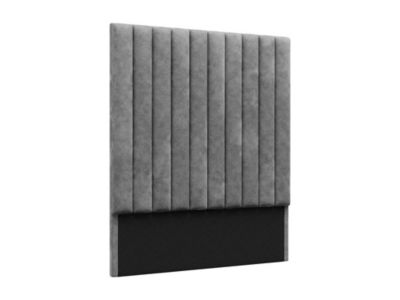 Tête de lit coutures verticales - 110 cm - Tissu - Gris - SARAH