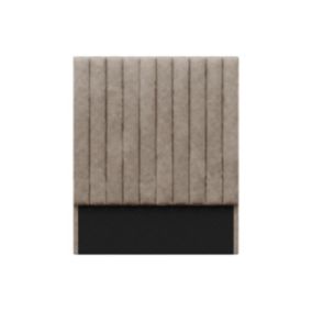 Tête de lit coutures verticales - 110 cm - Tissu - Taupe - SARAH