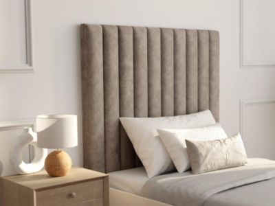 Tête de lit coutures verticales - 110 cm - Tissu - Taupe - SARAH