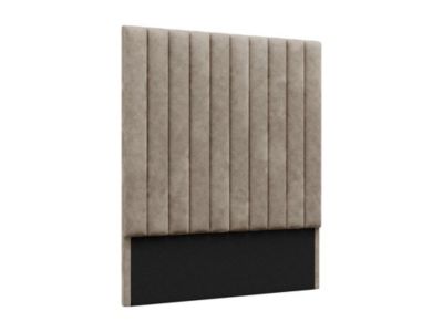 Tête de lit coutures verticales - 110 cm - Tissu - Taupe - SARAH