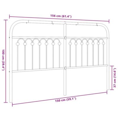 Tête de lit de remplacement métal blanc 150 cm vidaXL