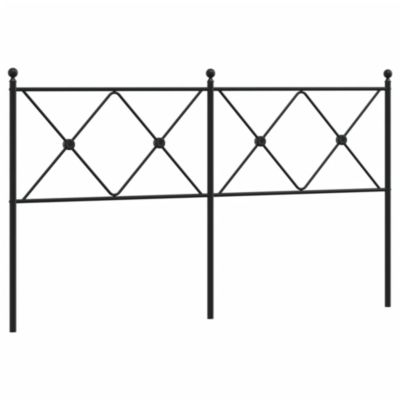 Tête de lit de remplacement métal noir 160 cm vidaXL