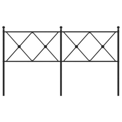 Tête de lit de remplacement métal noir 160 cm vidaXL