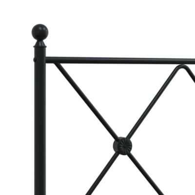 Tête de lit de remplacement métal noir 160 cm vidaXL