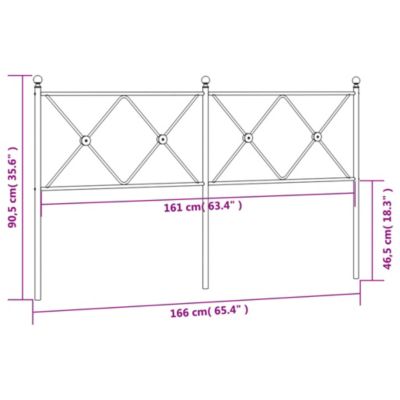 Tête de lit de remplacement métal noir 160 cm vidaXL
