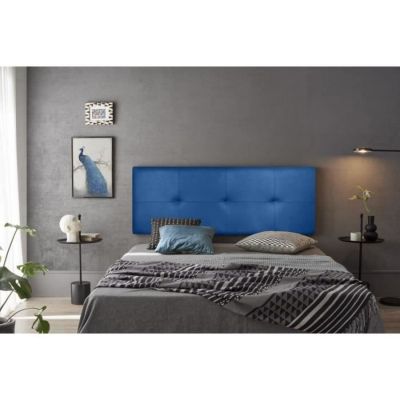 DHOME Tête De Lit En Similicuir Uni Avec Boutons Et Pieds Lit De Luxe Haut De Gamme Tapisse Blanc 105cm 93700171
