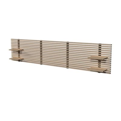 Tête de lit en pin avec étagères, L.250 x H.56 cm x P.21 cm
