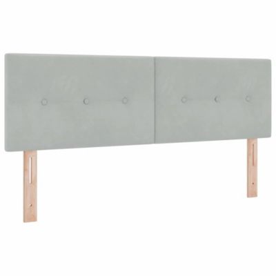 Tête de lit Gris clair 160 cm Velours vidaXL