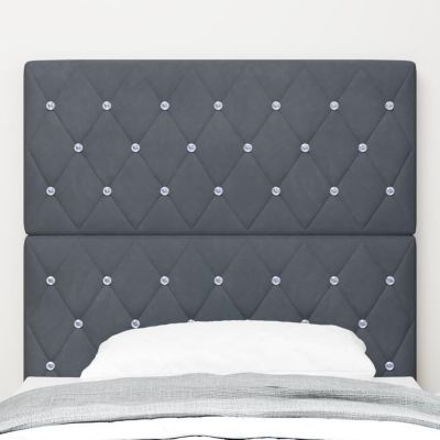 Tête De Lit Capitonnée Gris Foncé VidaXL - 180 X 78 Cm - Tissu Polyester, Bois - Hauteur Réglable, Fixation Murale - Design Moderne