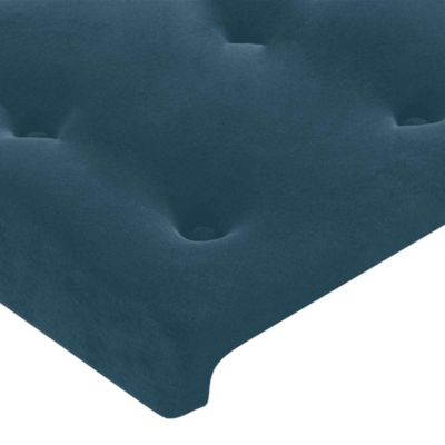 Tête de lit à LED Bleu foncé 183x16x78/88 cm Velours vidaXL