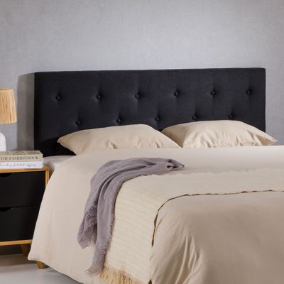 Tête De Lit Pour Lit 160 Cm En Tissu Gris - CHAYMA | Maison Et Styles