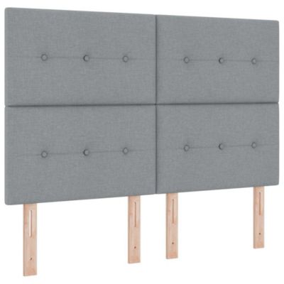 Tête de lit réglable en hauteur Gris clair 144 cm tissu vidaXL