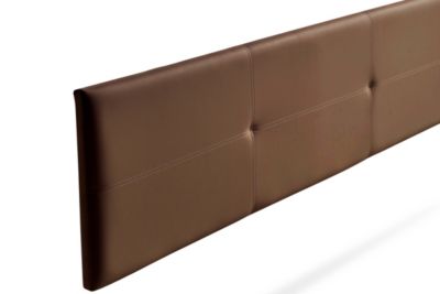 Tête de Lit Tapisée ALMA Simili cuir 115x50x5 cm - Marron - Moonia