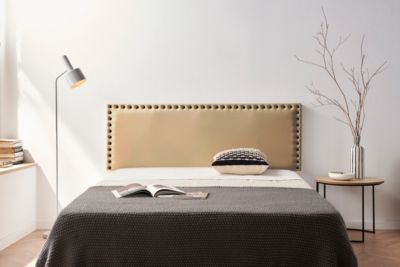 Tête de Lit Tapisée MODENA Simili cuir 90x55x8 cm - Or - Moonia