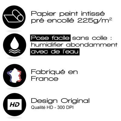 Tête de lit - Vichy - intissé 225g/m² - pré-encollé - Jaune - 110x140cm