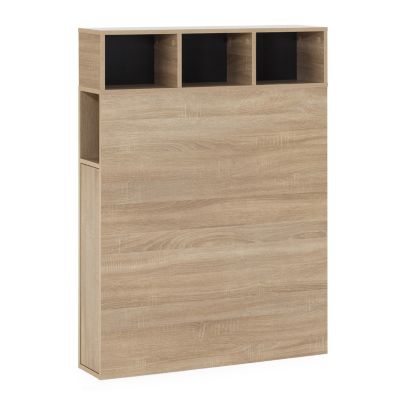 Tête de lit Zeus 95 cm chêne, 2 portes 9 trous