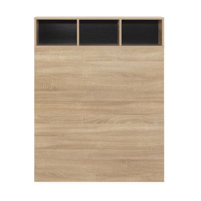 Tête de lit Zeus 95 cm chêne, 2 portes 9 trous